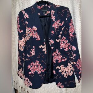 Cynthia Rowley Navy Floral Blazer